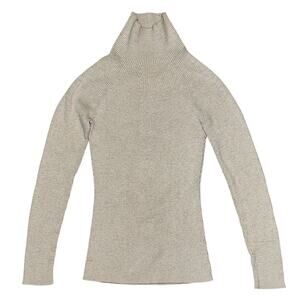 INC International Concepts Beige Mock Neck Turtleneck Sweater Medium